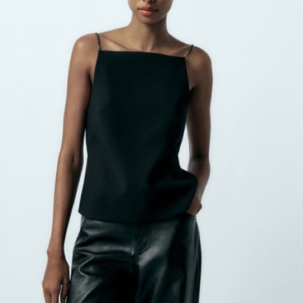 Zara strappy jeweled top